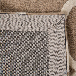Wyld And Coco Aurora Home Lux Rug Beige Wool And Cotton 80 X 150 Cm Trellis Quatrefoil Hand-Tufted - thumbnail 5