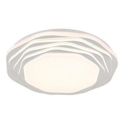 Luminosa Lighting Luminosa Flordelis 48Cm Integrated Led Semi Flush Ceiling Light White Matt Led 3000-6000K - image 1