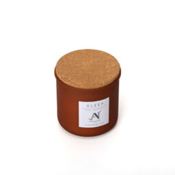 Aroma Naturals Bergamot, Pear Scented Candle -Amber Glass With Cork Lid - thumbnail 4