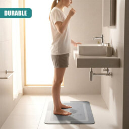 Geezy Non Slip Bathroom Mat Machine Washable Rubber Backed Shower Rug Bathroom Matt - thumbnail 6