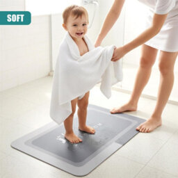 Geezy Non Slip Bathroom Mat Machine Washable Rubber Backed Shower Rug Bathroom Matt - thumbnail 7