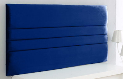 "Adore Designs Zona Plush Velvet 2Ft6 Small Single 20"" Headboard -  Blue"