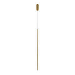 Luminosa Lighting Luminosa Halo Modern Long Slim Pendant Ceiling Light Brass 1100Lm White Shade - thumbnail 1