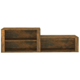 Berkfield Elegant Shoe Cabinet Smoked Oak 150X35X45 Cm Engineered Wood - thumbnail 5