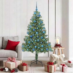 Vidaxl Christmas Tree With 300 Leds With Stand Green 180 Cm Pvc - thumbnail 1