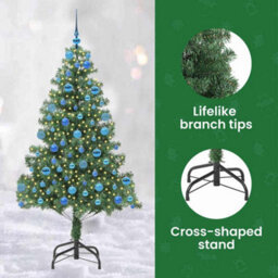 Vidaxl Christmas Tree With 300 Leds With Stand Green 180 Cm Pvc - thumbnail 8
