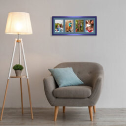 AK Frames 50X20Cm Purple Sleek Multi Photo Frame With Pompadour Mount - Holds 4 Apertures (4X) 6X4 Photos - thumbnail 3