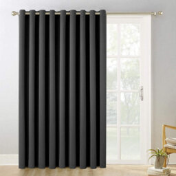 Ameha Dark Grey 230Gsm Plain Thermal Blackout Eyelet Curtain For Bedroom Single Panel Energy Saving 66'' X 84'' Uk Home Decor - thumbnail 3