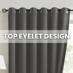 Ameha Dark Grey 230Gsm Plain Thermal Blackout Eyelet Curtain For Bedroom Single Panel Energy Saving 66'' X 84'' Uk Home Decor - thumbnail 7