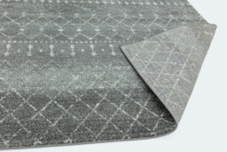 Nomadic Dark Grey Abstract Geometric Modern Easy To Clean Rug For Living Room Bedroom And Dining Room-200Cm X 290Cm - thumbnail 4