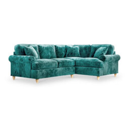 Alfie Emerald Right Hand Corner Sofa For Living Room - Fully Assembled By Roseland Furniture - thumbnail 3