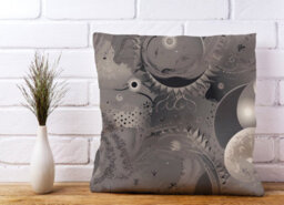 Warren Reed Designer Abstract Moon Shapes Cushions 45Cm X 45Cm - thumbnail 2