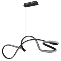 Luminosa Lighting Luminosa Swirl Pendant Ceiling Light Matt Black Led 4000K - thumbnail 2