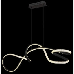 Luminosa Lighting Luminosa Swirl Pendant Ceiling Light Matt Black Led 4000K - thumbnail 4