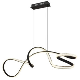 Luminosa Lighting Luminosa Swirl Pendant Ceiling Light Matt Black Led 4000K