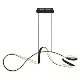 Luminosa Lighting Luminosa Swirl Pendant Ceiling Light Matt Black Led 4000K - thumbnail 3
