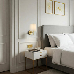 Happy Homewares Contemporary Bedside Wall Lamp In Antique Brass With Toggle Switch And Shade - thumbnail 7
