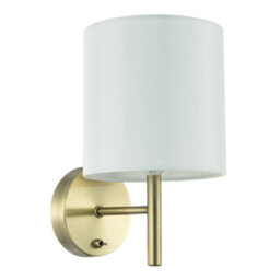 Happy Homewares Contemporary Bedside Wall Lamp In Antique Brass With Toggle Switch And Shade - thumbnail 2