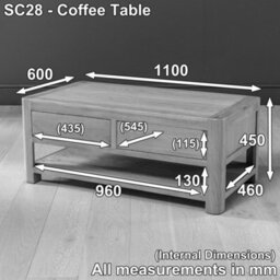 The Furniture Market Soho Oak Curved Coffee Table With 2 Drawers - thumbnail 9