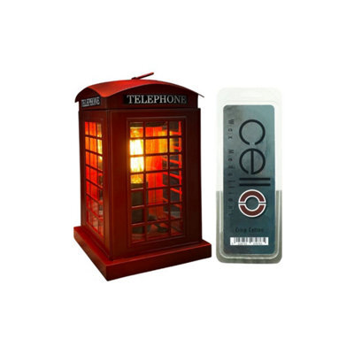 Cello London Telephone Box Electric Melt Burner With Crisp Cotton Wax Medallions Home Fragrance Room Decor - image 1