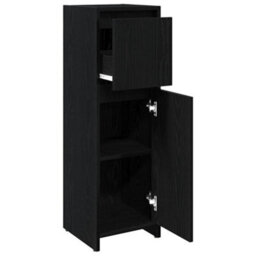 Berkfield Bathroom Cabinet Black Oak 30X30X95 Cm Engineered Wood - thumbnail 5