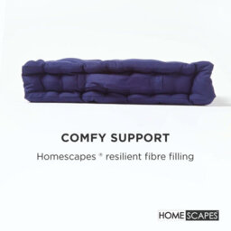 Homescapes Cotton Navy Blue Floor Cushion, 50 X 50 Cm - thumbnail 4
