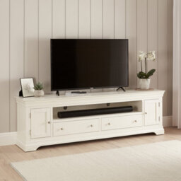 The Furniture Market Wilmslow White Painted Xxl Widescreen Tv Unit Stand Up To 100 Tv Size - thumbnail 2