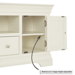 The Furniture Market Wilmslow White Painted Xxl Widescreen Tv Unit Stand Up To 100 Tv Size - thumbnail 7