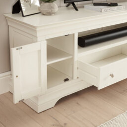 The Furniture Market Wilmslow White Painted Xxl Widescreen Tv Unit Stand Up To 100 Tv Size - thumbnail 5