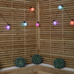 Samuel Alexander 4.5M Set Of 10 Frosted Ball Style Cap String Lights With Filament In Rainbow - thumbnail 2