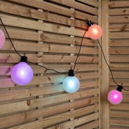 Samuel Alexander 4.5M Set Of 10 Frosted Ball Style Cap String Lights With Filament In Rainbow - thumbnail 3