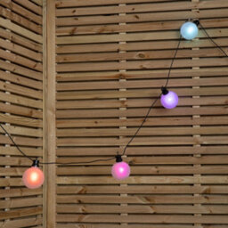 Samuel Alexander 4.5M Set Of 10 Frosted Ball Style Cap String Lights With Filament In Rainbow - thumbnail 6