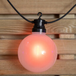 Samuel Alexander 4.5M Set Of 10 Frosted Ball Style Cap String Lights With Filament In Rainbow - thumbnail 7