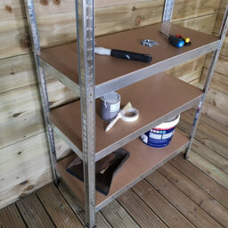 Samuel Alexander Set Of 2 Garage Shelving 90Cm Wide & 180Cm High Heavy Duty 5 Tier Multipurpose Metal Racking Unit  Or Warehouse Shelving Storage - thumbnail 5