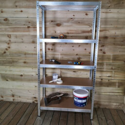 Samuel Alexander Set Of 2 Garage Shelving 90Cm Wide & 180Cm High Heavy Duty 5 Tier Multipurpose Metal Racking Unit  Or Warehouse Shelving Storage - thumbnail 1