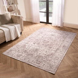 OHS Washable Rug Vintage Living Room Bedroom Carpet Mat, Natural - 80 X 150Cm - thumbnail 2