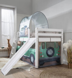 Nöa & Nani Noa & Nani Cabin Bed Midsleeper With Slide & Safari Overland Off Road Package In Classic White Moro - thumbnail 3