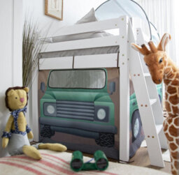 Nöa & Nani Noa & Nani Cabin Bed Midsleeper With Slide & Safari Overland Off Road Package In Classic White Moro - thumbnail 2