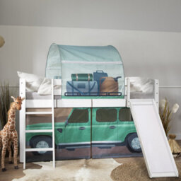 Nöa & Nani Noa & Nani Cabin Bed Midsleeper With Slide & Safari Overland Off Road Package In Classic White Moro - thumbnail 1