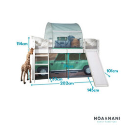 Nöa & Nani Noa & Nani Cabin Bed Midsleeper With Slide & Safari Overland Off Road Package In Classic White Moro - thumbnail 6