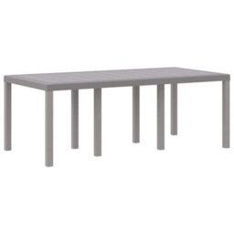 Berkfield Modern Garden Dining Set 9 Pcs Light Grey Polt Rattan - thumbnail 5