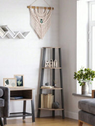 Vasagle Corner Shelf Unit, 4-Tier Corner Shelf, Ladder Shelf For Living Room, Bookshelf Or Plant Stand