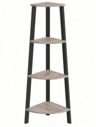 LEDREM Corner Shelf Unit, 4-Tier Corner Shelf, Ladder Shelf For Living Room, Bookshelf Or Plant Stand, Industrial Accent Furniture - thumbnail 8
