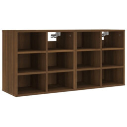 Berkfield Shoe Cabinets 2 Pcs Brown Oak 52.5X30X50 Cm - thumbnail 3