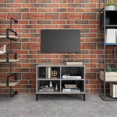 Berkfield Tv Cabinet With Metal Legs Concrete Grey 69.5X30X50 Cm - image 1