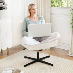 Costway Armless Home Office Chair Swivel Desk Chair Height Adjustable Task Vanity Chair - thumbnail 7
