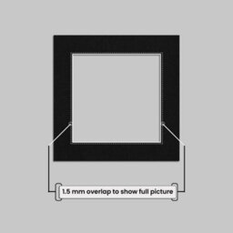 Ak Frames 60X60Cm Black Picture Mounts To Fit 40X40Cm Aperture Size - Mount Board Only (No Frame Included) - thumbnail 4