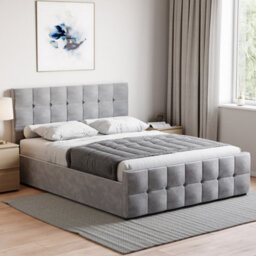 Lassic Vida Designs Valentina Light Grey Linen Ukfr 5Ft King Size Ottoman Bed Frame, 200 X 150Cm - thumbnail 4