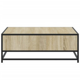 Berkfield Coffee Table Sonoma Oak 80X80X30 Cm Engineered Wood And Metal - thumbnail 6