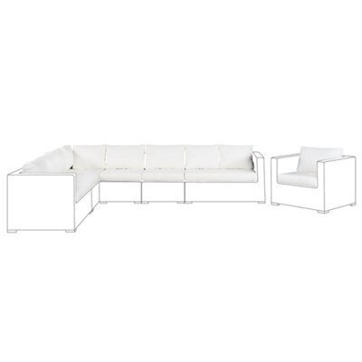 Beliani Outdoor Cushion Cover Set Xxl Off-White - image 1